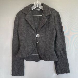 Stills wool blazer with swirl pattern textured office attire professional work